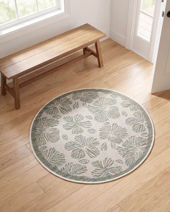 100cm x 100cm Facile à nettoyer Baja Tapis Intérieur / Extérieur Rond