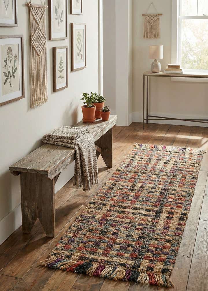 2' x 6' 1 Hand Woven Chunky Jute Runner Rug