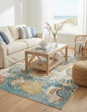 Beige Washable Capri Rug