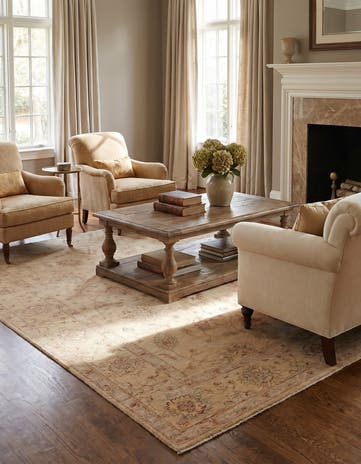 5' 7 x 8' 2 Hand Knotted Peshawar Ziegler Rug