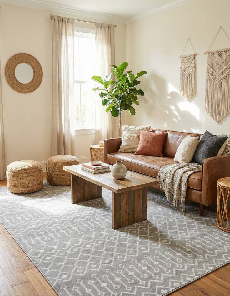 Detail image of  7' 10 x 11' Kasbah Trellis Rug