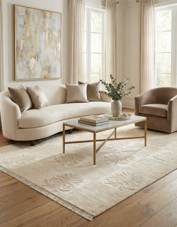 4' 11 x 6' 8 Hand Knotted Darya Wool Rug