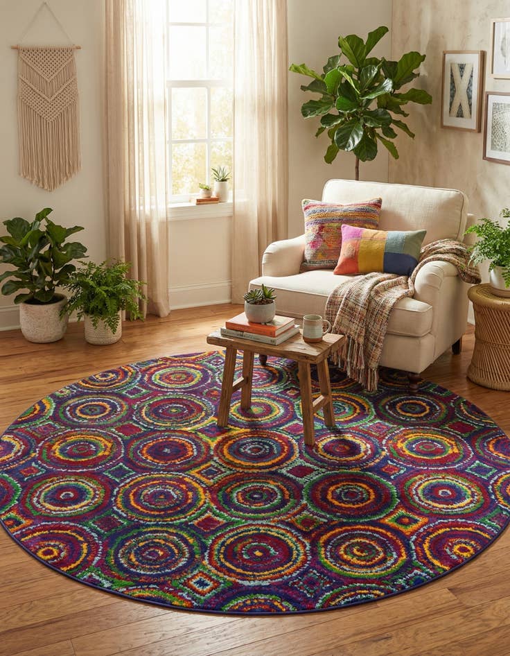 Detail image of 7' 10 x 7' 10 Calypso Round Rug