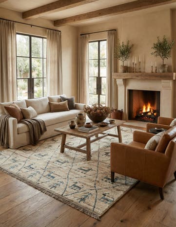 6' 8 x 9' 2 Hand Knotted Darya Wool Rug