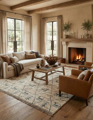 6' 8 x 9' 2 Hand Knotted Darya Wool Rug