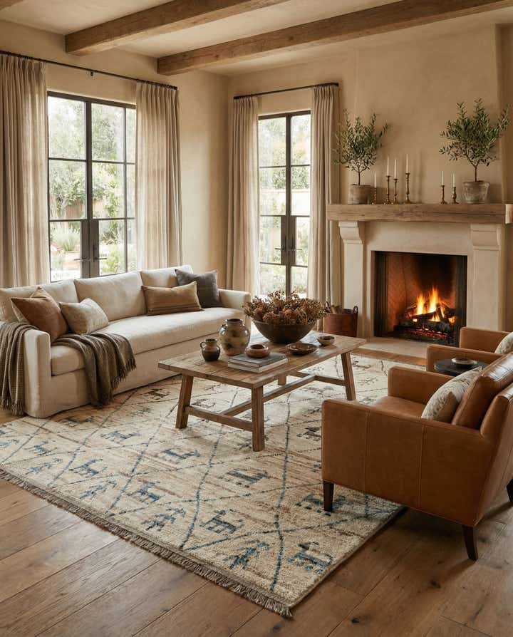 6' 8 x 9' 2 Hand Knotted Darya Wool Rug