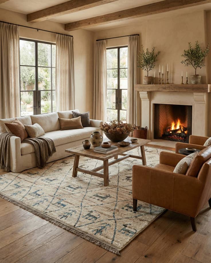 Detail image of 6' 8 x 9' 2 Hand Knotted Darya Wool Rug