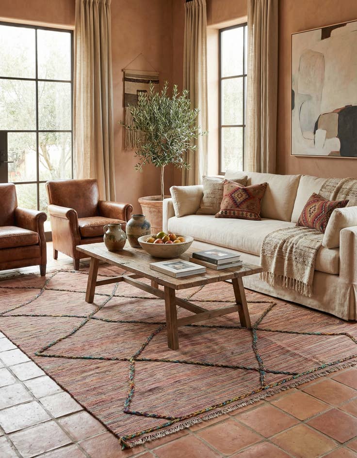 Detail image of 5' 5 x 7' 11  Hand Knotted Moroccan Wool Rug