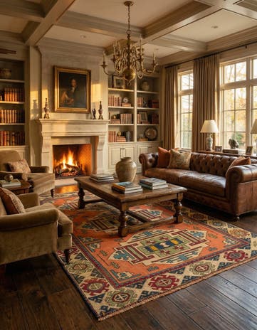 5' 9 x 9' Hand Knotted Kazak Wool Rug
