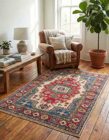 3' 3 x 5' Hand Knotted Kazak Rug