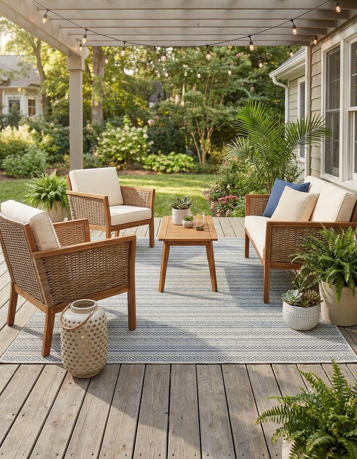 6' x 9' Easy-Clean Ribbon Indoor / Outdoor...