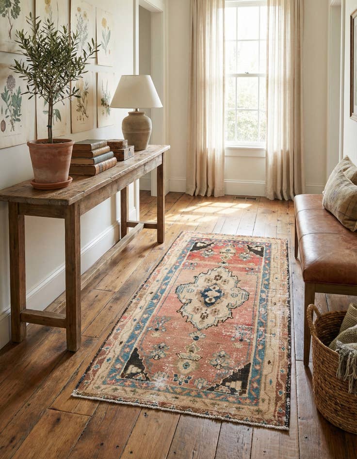Detail image of 3' 2 x 5' 8 Hand Knotted Ultra Vintage Persian Wool Rug