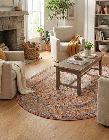 Brick Red Lola Oval Rug