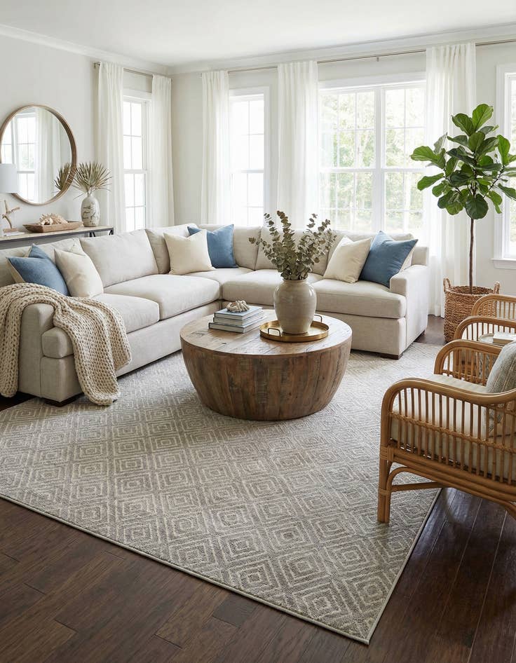 Detail image of  10' x 14'  Washable Sabrina Soto Indoor / Outdoor Rug