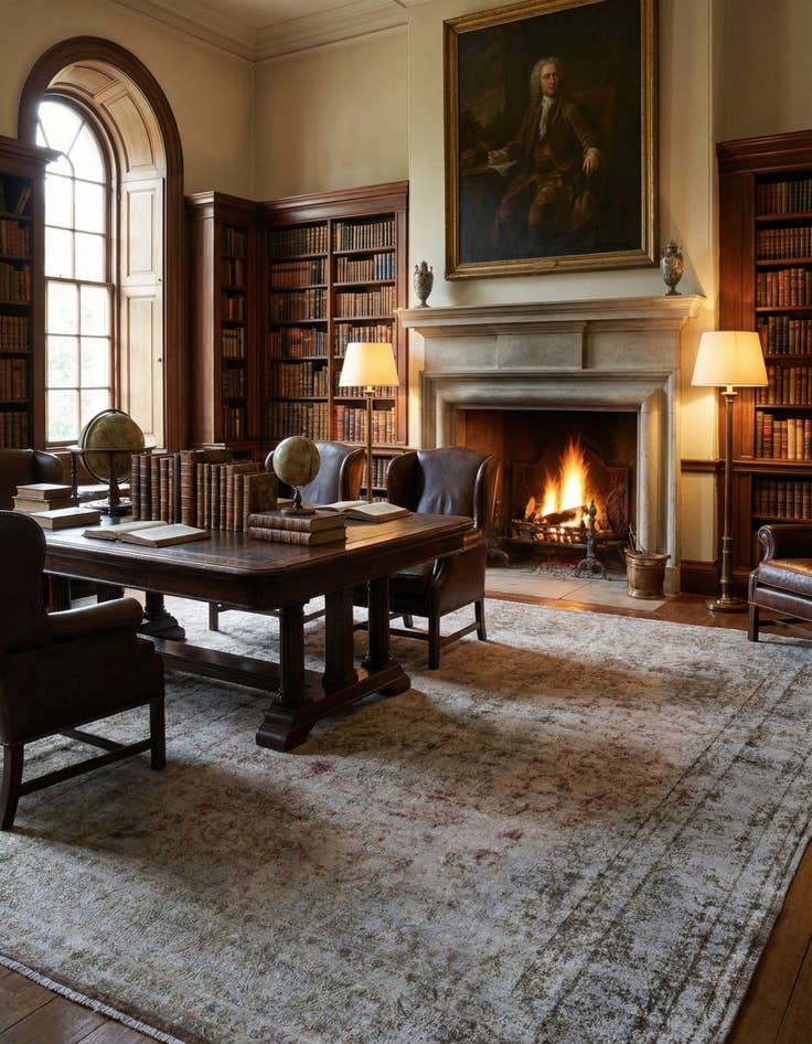 Detail image of 9' 10 x 13' Vintage Royal Wool Rug