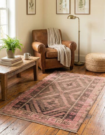 3' 5 x 6' 1 Hand Knotted Ultra Vintage Persian Wool Rug