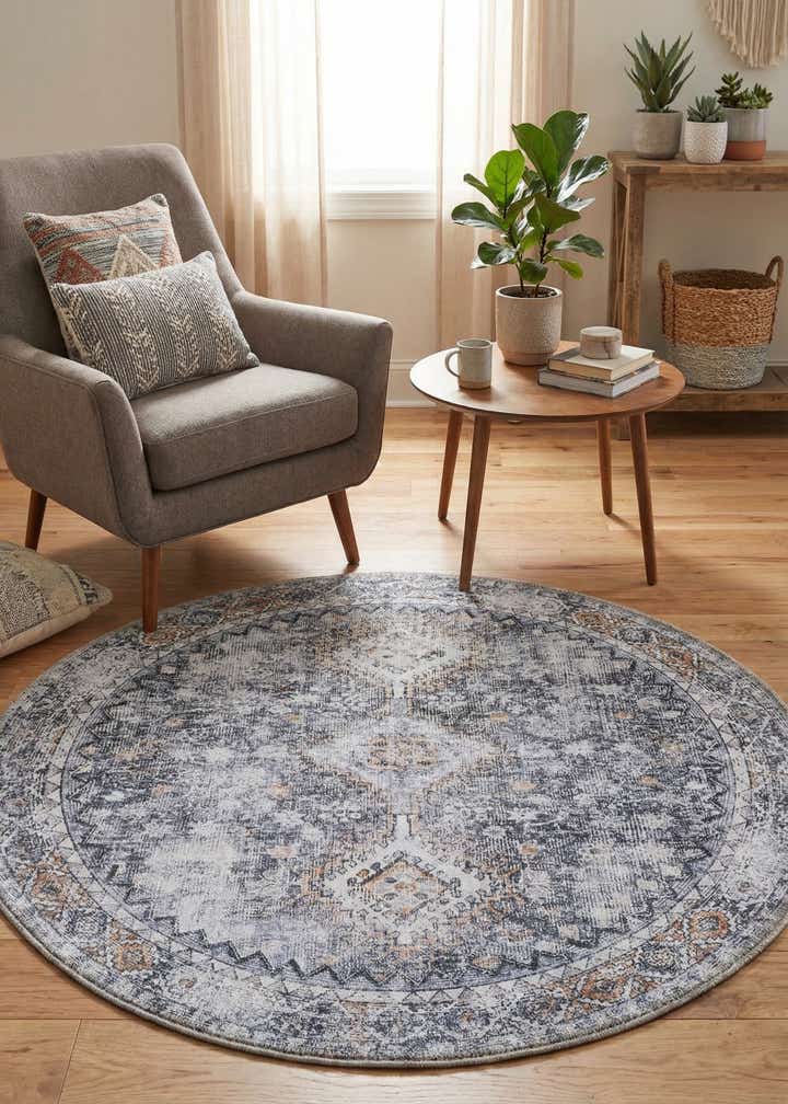 4' x 4' Yara Round Rug