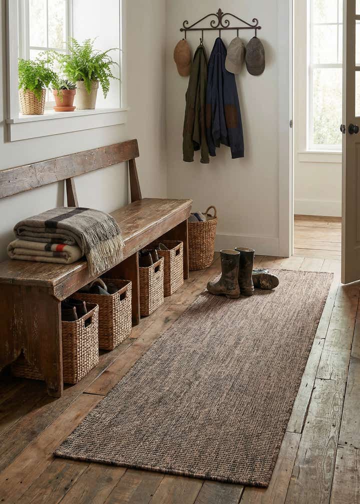 2' x 8' Easy-Clean Solid Indoor / Outdoor Runner Rug