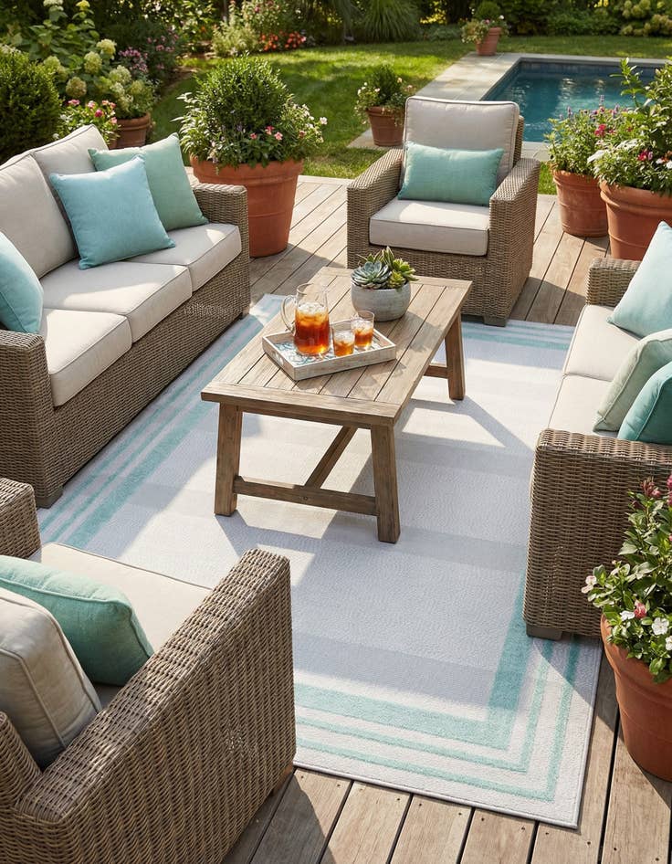Detail image of 7' x 10' Easy-Clean Aruba Indoor / Outdoor Rug