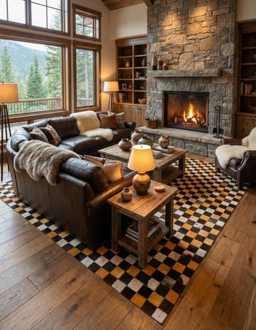 5' 2 x 8' 1 Cowhide Stocks Rug