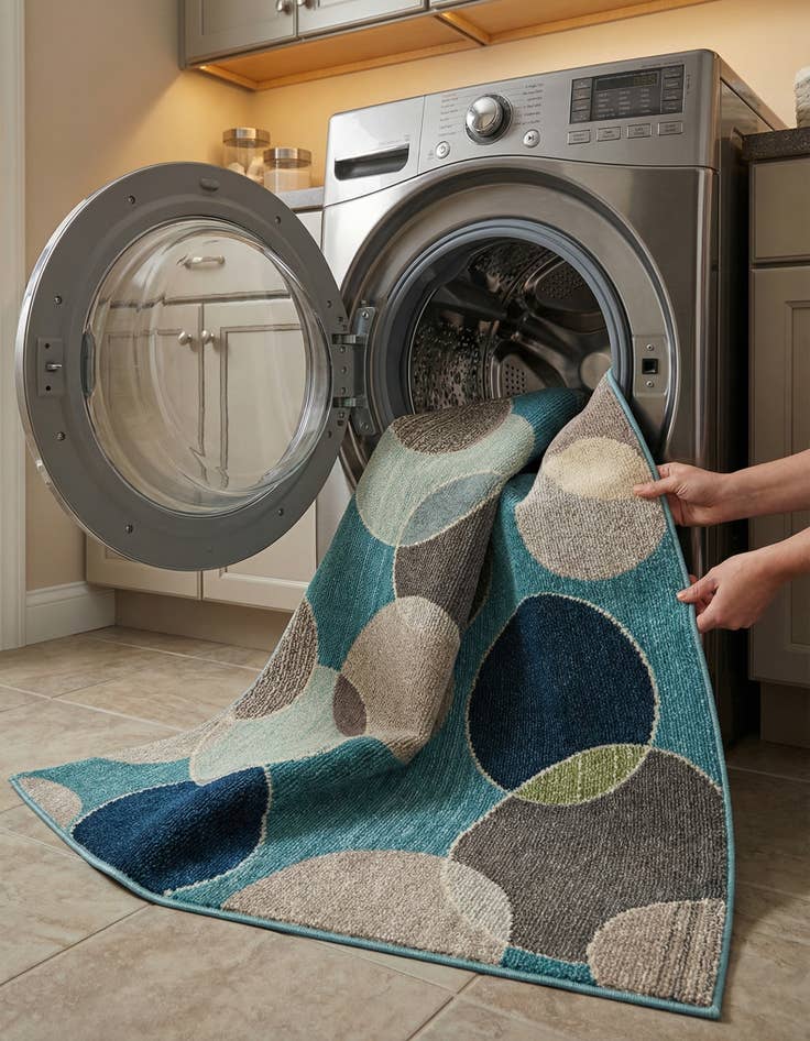 Detail image of 4' x 6'  Washable Spectrum Rug