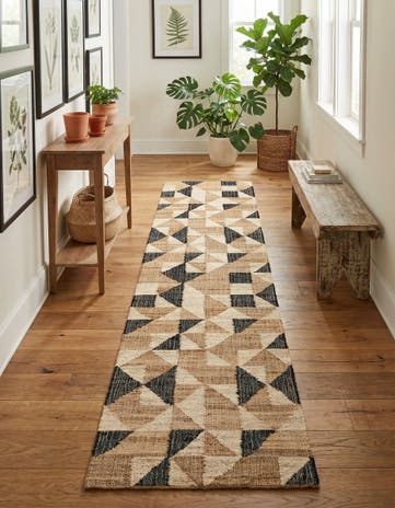 2' 7 x 12' Hand Woven Kala Handwoven Jute Runner Rug