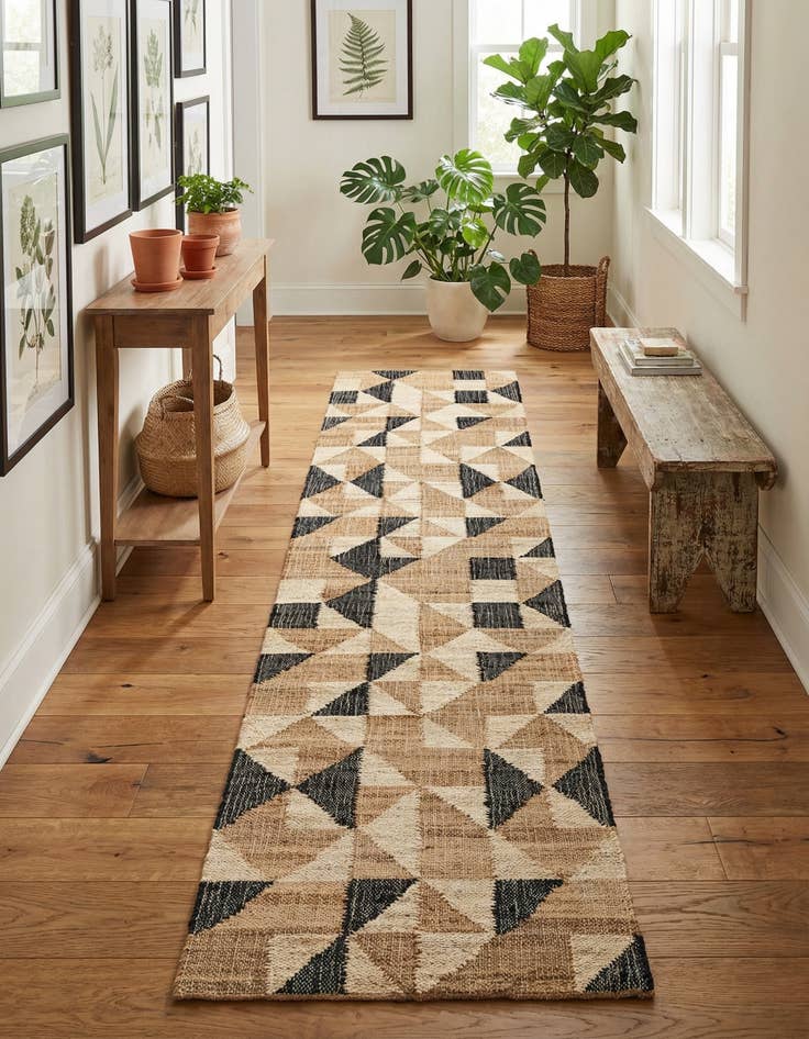 Detail image of 2' 7 x 12'  Hand Woven Kala Handwoven Jute Runner Rug