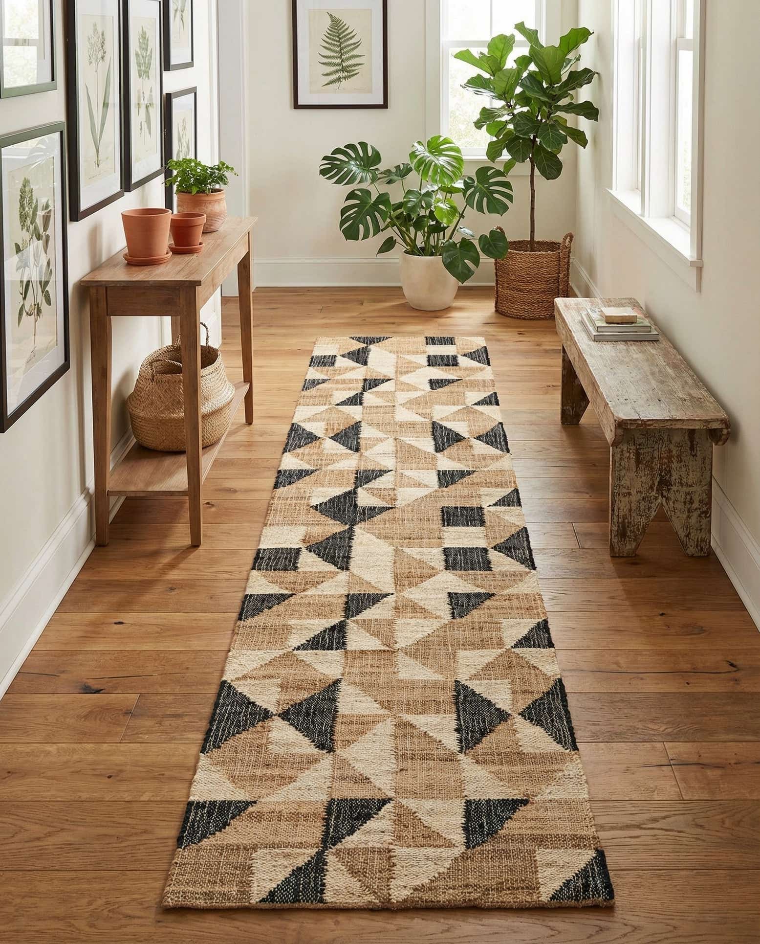 2' 7 x 12' Hand Woven Kala Handwoven Jute Runner Rug
