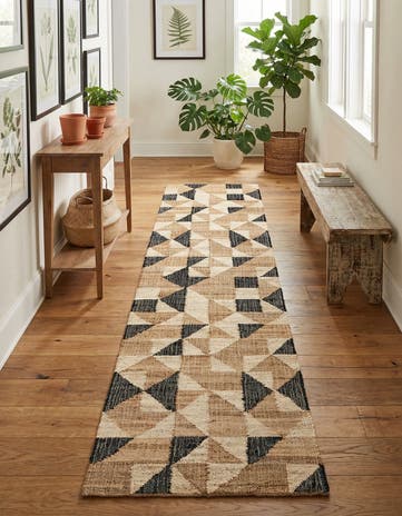 2' 7 x 12' Hand Woven Kala Handwoven Jute Runner Rug