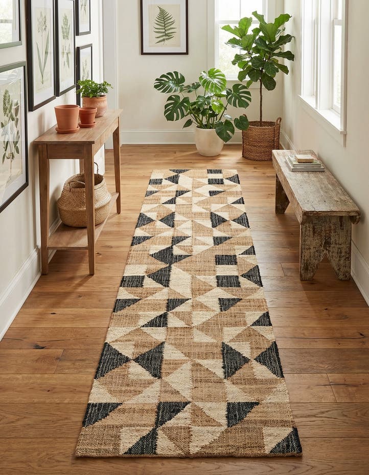 2' 7 x 12' Hand Woven Kala Handwoven Jute Run...