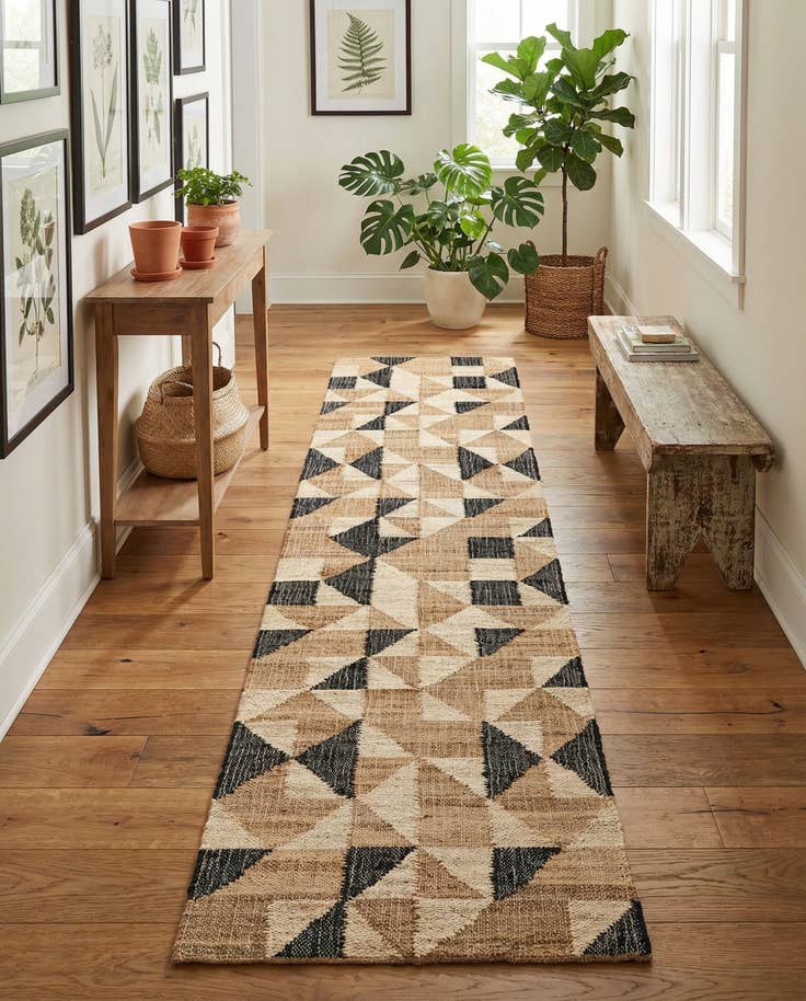 Detail image of 2' 7 x 12' Hand Woven Kala Handwoven Jute Runner Rug