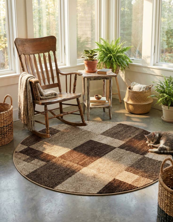 Detail image of  4' 1 x 4' 1 Equinox Round Rug