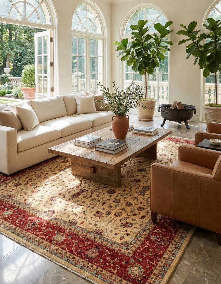 Detail image of 9' 10 x 13' 2  Hand Knotted Ariana Ziegler Oriental Rug