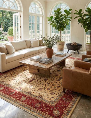 9' 10 x 13' 2 Hand Knotted Ariana Ziegler Oriental Rug