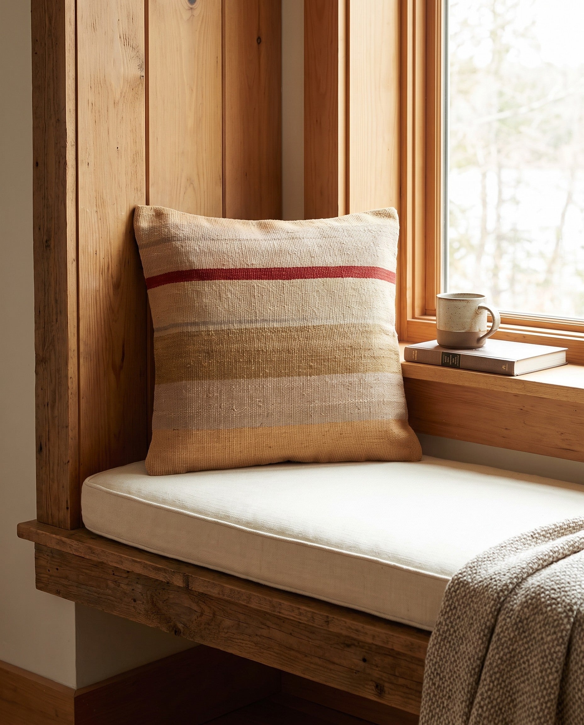 1' 6 x 1' 6 Hand Woven Pillow Wool Square Rug