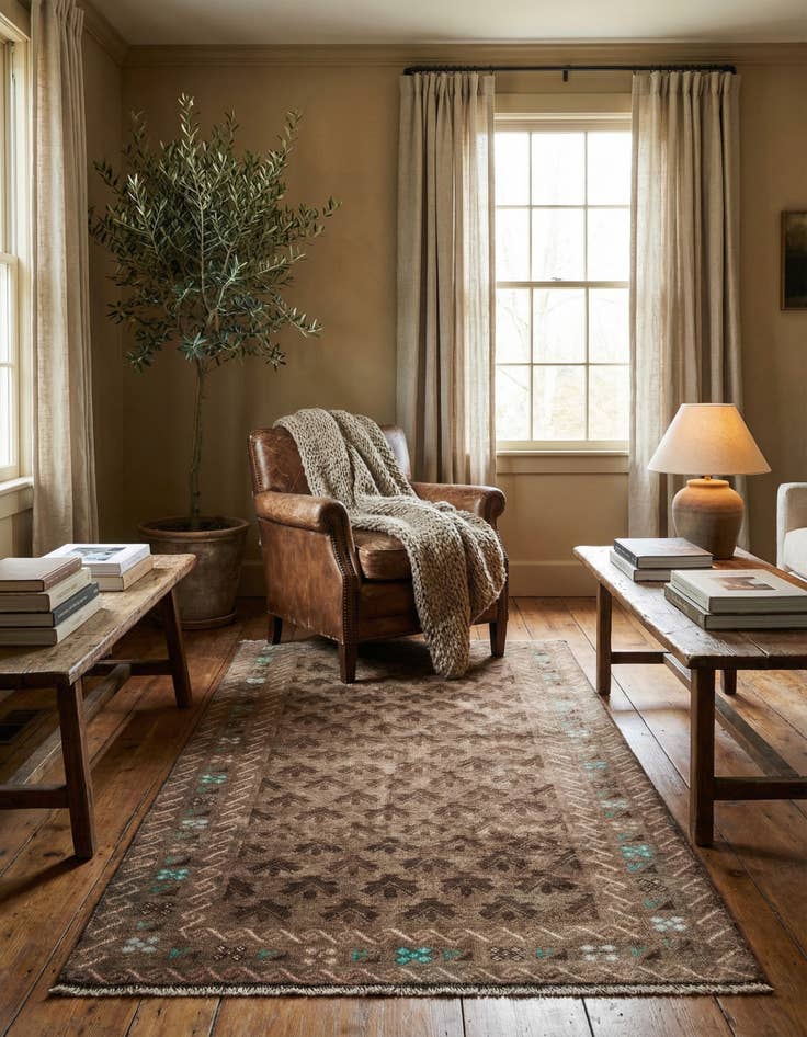 Detail image of 3' 6 x 6' 3  Hand Knotted Ultra Vintage Persian Wool Rug