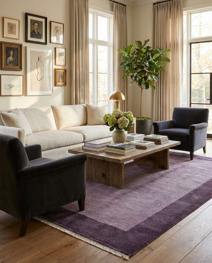 6' 11 x 9' 8 Hand Knotted Darya Wool Rug