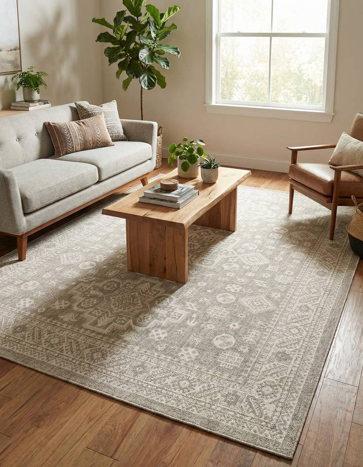 Detail image of 9' x 12'  Washable Aztec Indoor / Outdoor Rug