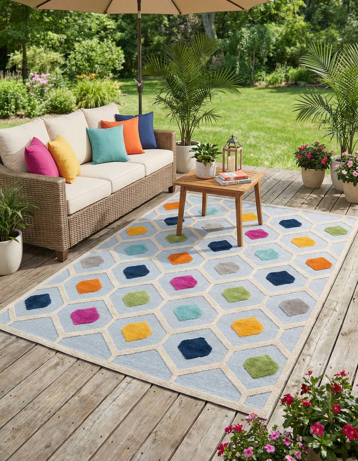 Detail image of 6' x 9' Easy-Clean Aruba Indoor / Outdoor Rug