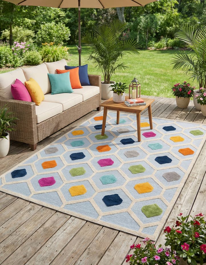 6' x 9' Easy-Clean Aruba Indoor / Outdoor ...