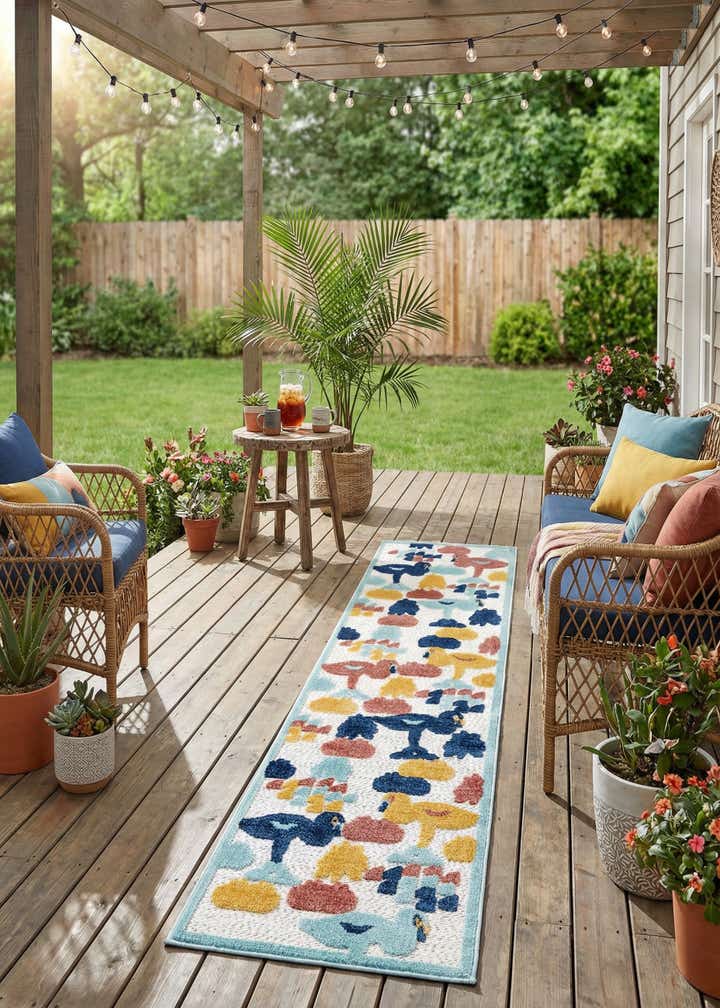 2' x 10' Easy-Clean Belize Indoor / Outdoor Runner Rug