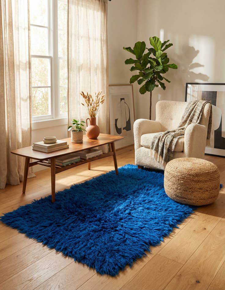 Detail image of  2' 4 x 4' 7  Hand Knotted Moroccan Wool Runner Rug