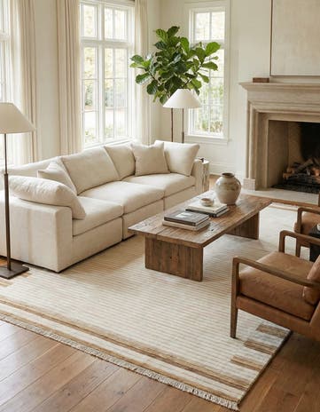 6' 6 x 9' 9 Hand Knotted Darya Wool Rug