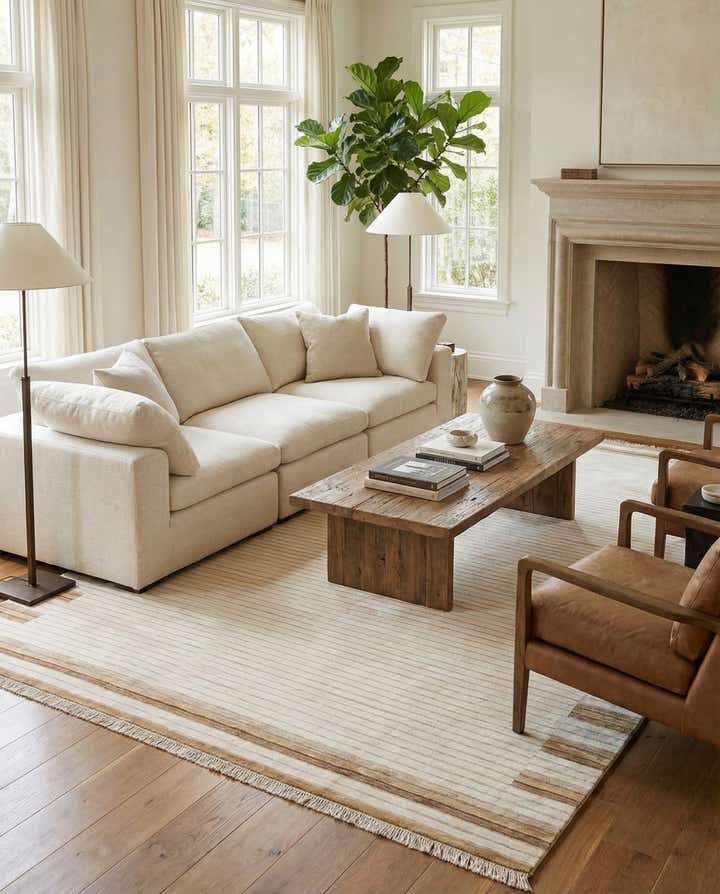 6' 6 x 9' 9 Hand Knotted Darya Wool Rug