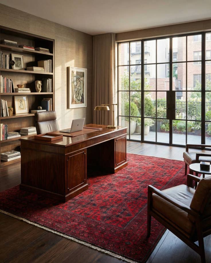 Detail image of 6' 9 x 9' 10 Hand Knotted Khal Mohammadi Wool Rug