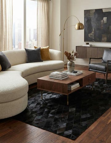 5' 2 x 8' Cowhide Stocks Rug