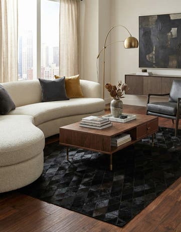 5' 2 x 8' Cowhide Stocks Rug