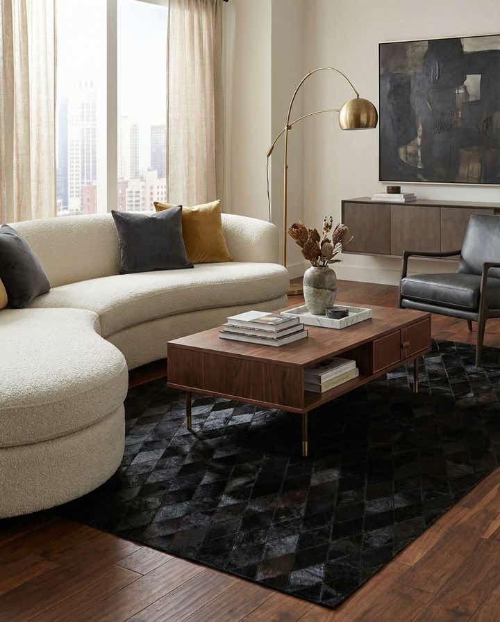 5' 2 x 8' Cowhide Stocks Rug