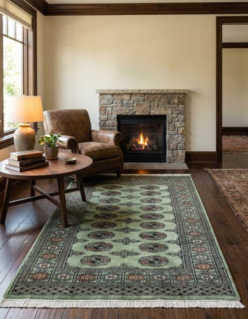 3' 1 x 4' 10 Hand Knotted Bokhara Oriental Wool Rug