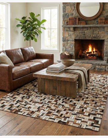 5' x 7' 11 Cowhide - Patchwork Rug